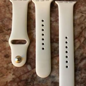 White authentic Apple Watch sports band